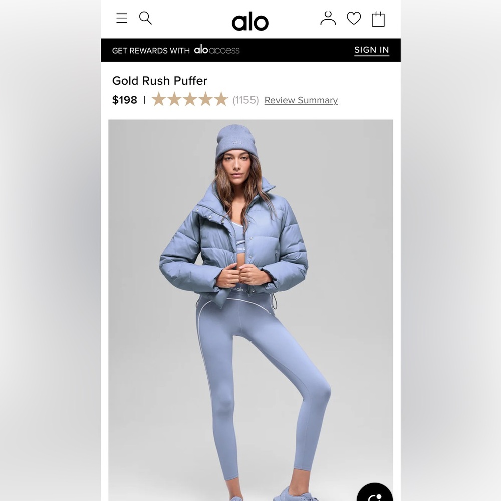 ALO Yoga — Gold Rush Puffer